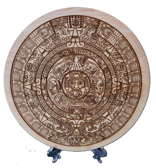Engraved Aztec Calendar