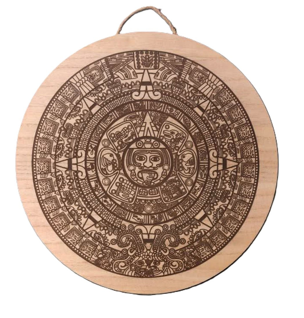 Engraved Aztec Calendar